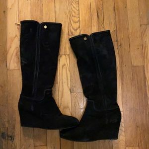 Tory Burch suede wedge boots